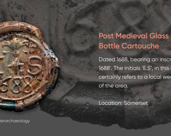 Post Medieval Glass Bottle Cartouche