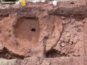 Photo 2: an extremely unusual square structure with a circular inner chamber purpose unknown of Romano-British date