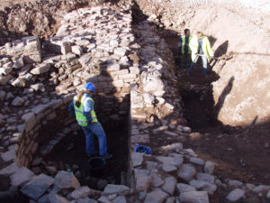 Photos 1 and 2: base of the medieval town walls including a dungeon or 'Oubliette', a place where people would literally be 'forgotten'.