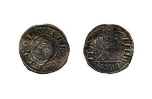 Photo 3: Two emperor’ type coins showing political alliance between the Kingdoms of Wessex and Mercia in the late 9th centuryTwo emperor’ type coins showing political alliance between the Kingdoms of Wessex and Mercia in the late 9th century