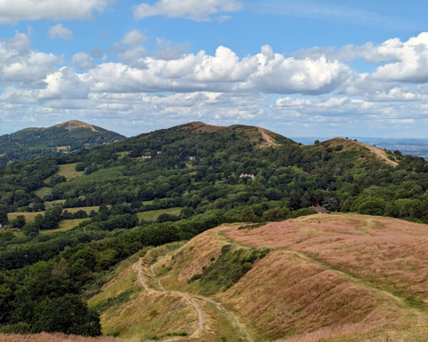 View from British Camp looking across the Malvern hills